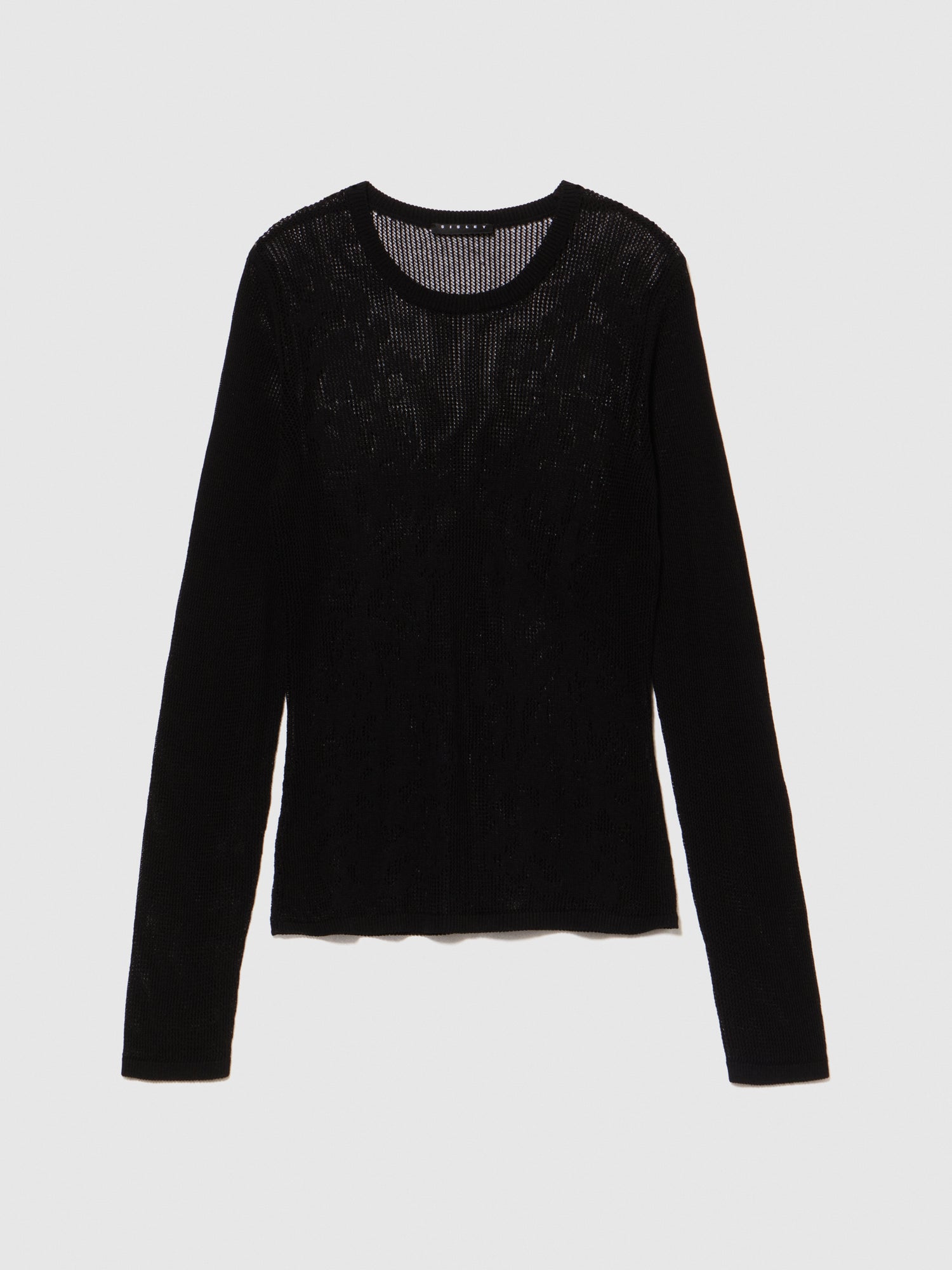Maglia con pizzo floreale da donna nero | Sisley Outlet