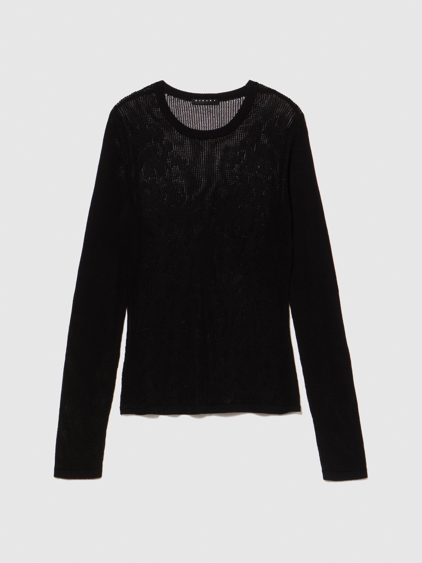 Maglia con pizzo floreale da donna nero | Sisley Outlet