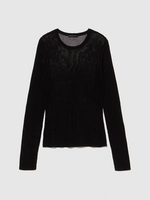 Maglia con pizzo floreale