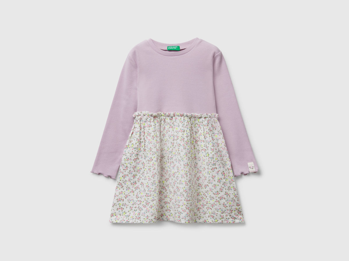 Vestito manica lunga con fiori