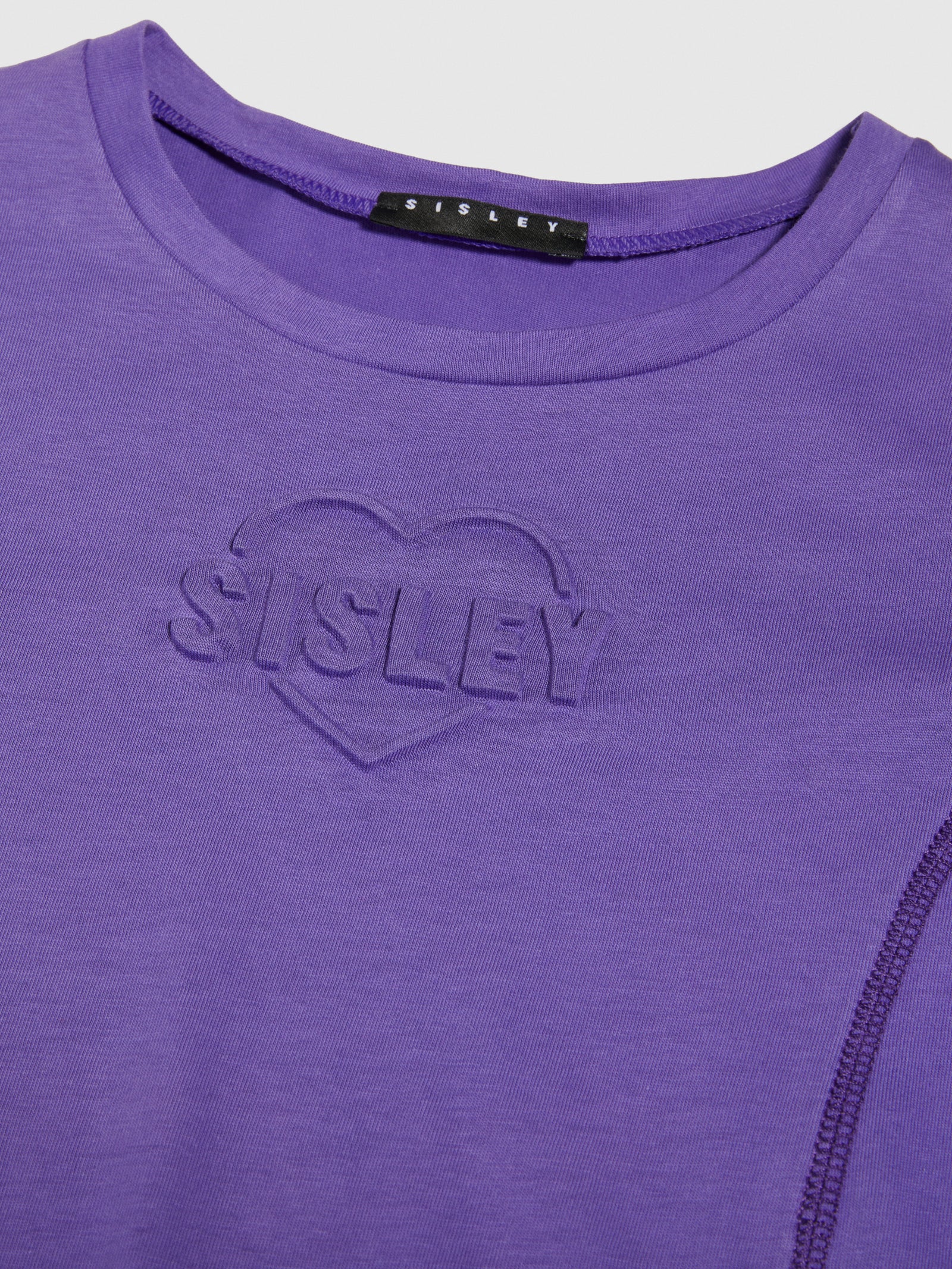 T-shirt con stampa a rilievo da bambina viola 2 | Sisley young Outlet