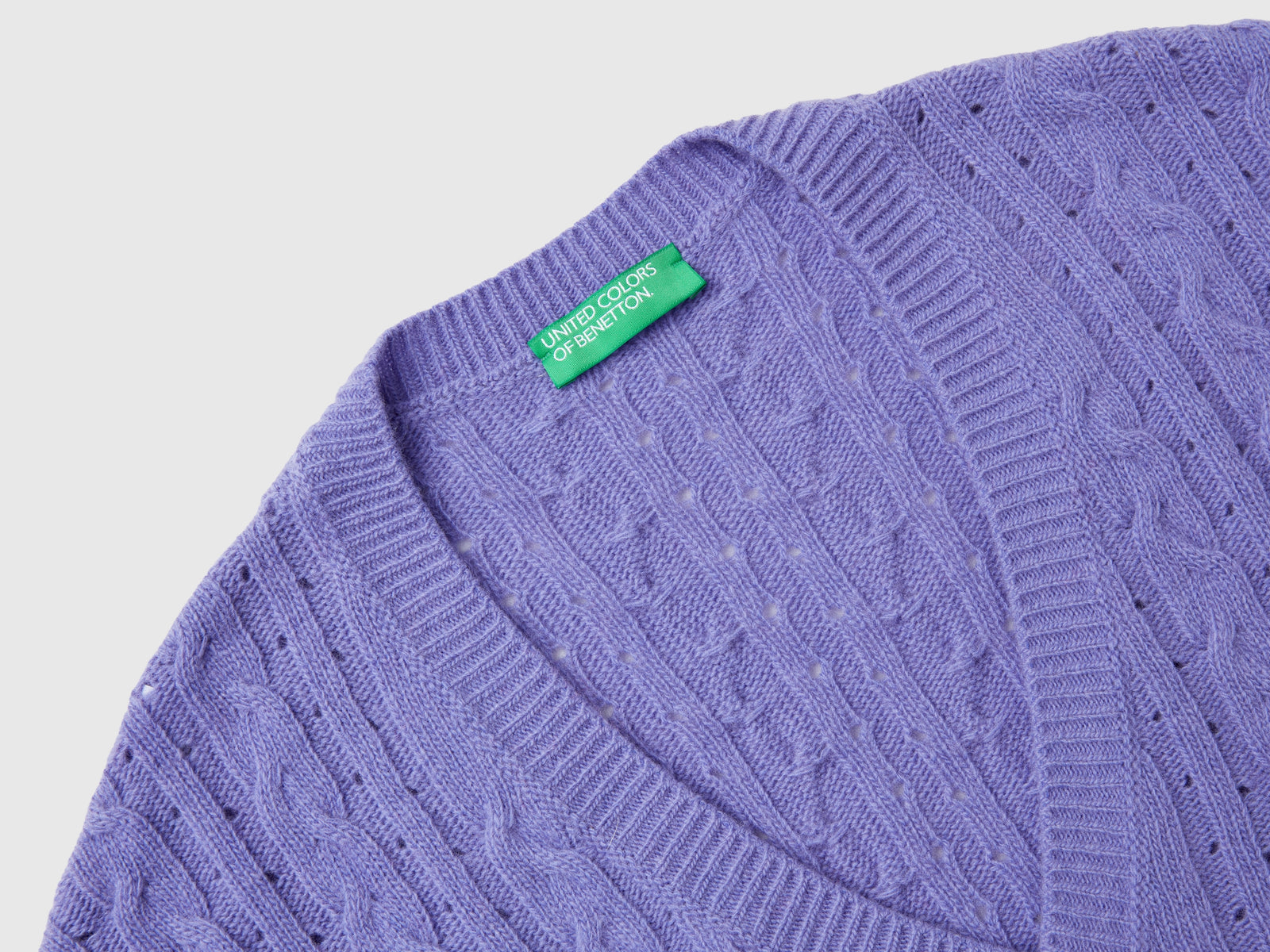 Boxy fit vest with braids and perforations da donna viola 3 | Benetton Outlet