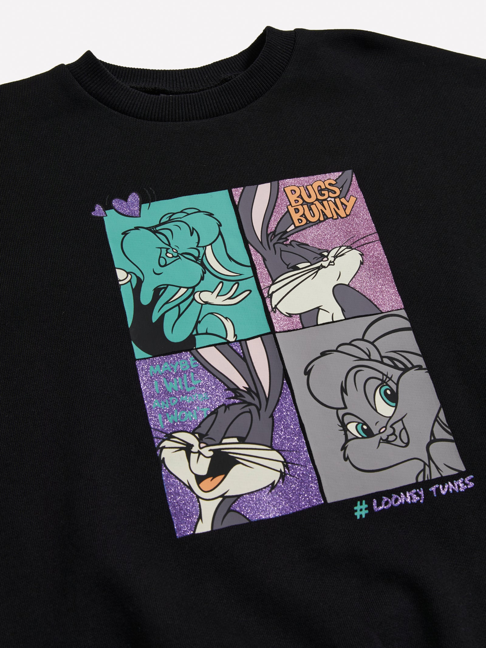 Felpa con stampa ©Looney Tunes da bambina nero 2 | Sisley young Outlet