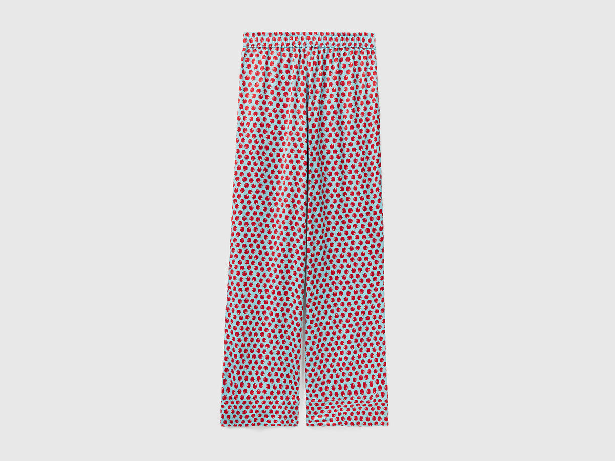 Pantaloni con pattern frutta