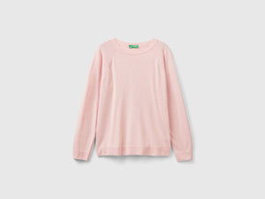 Maglia girocollo in misto lana e cashmere