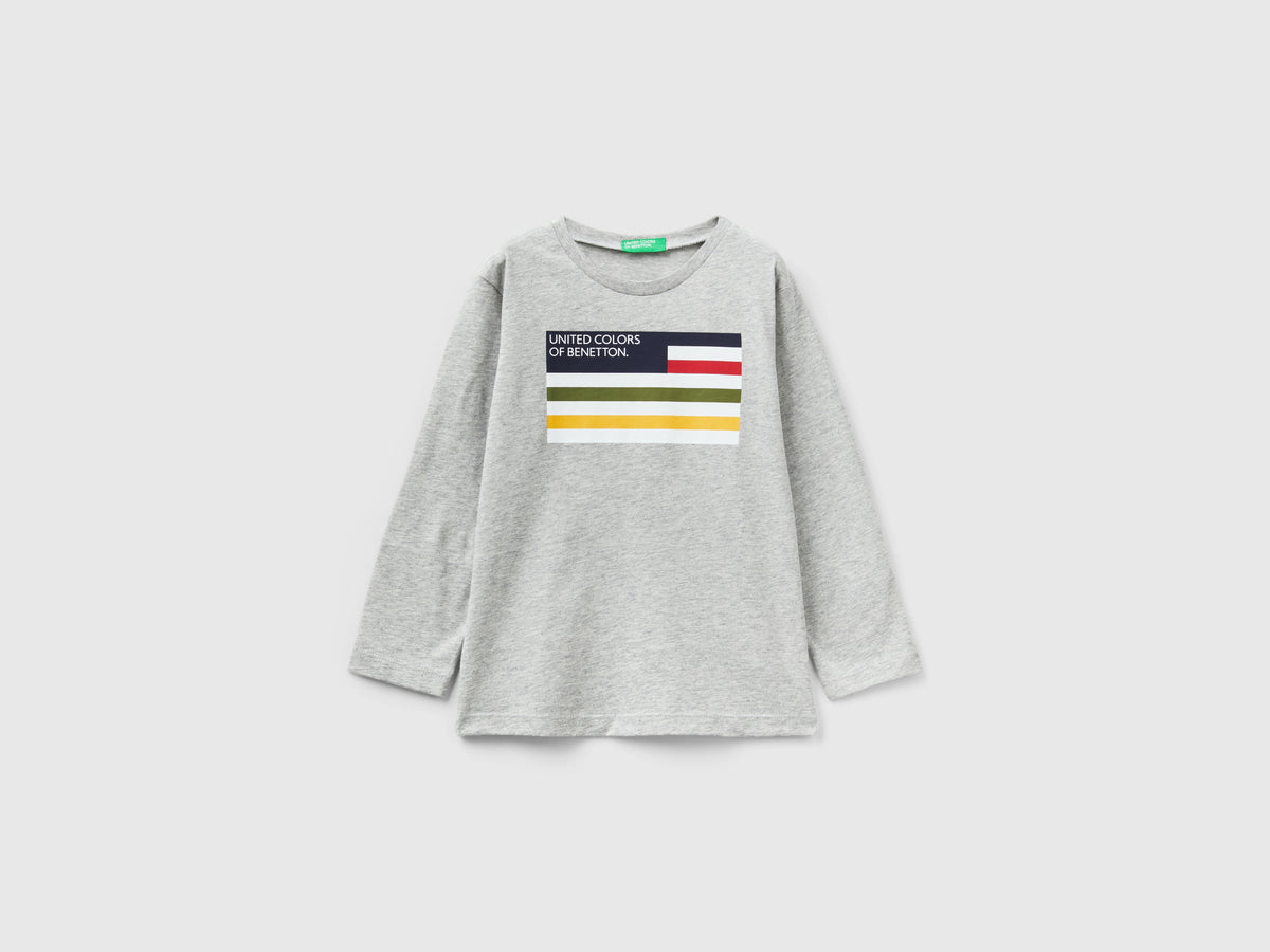T-shirt manica lunga in cotone bio