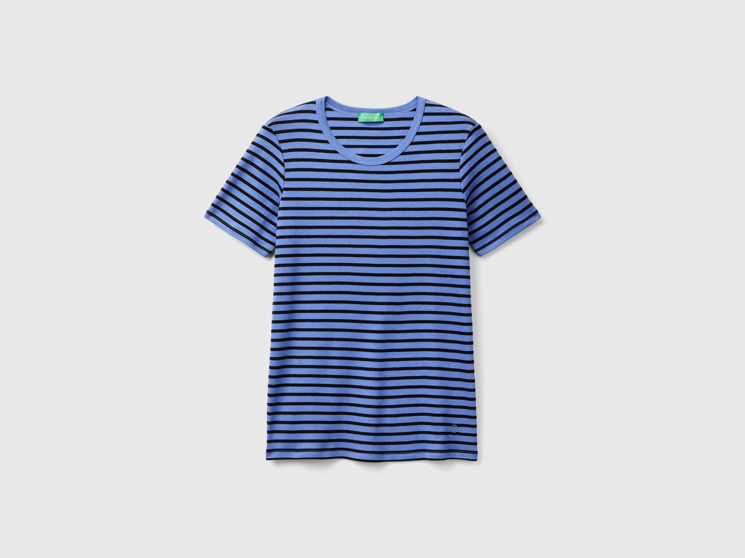 T-shirt girocollo a righe da donna pervinca | Benetton Outlet