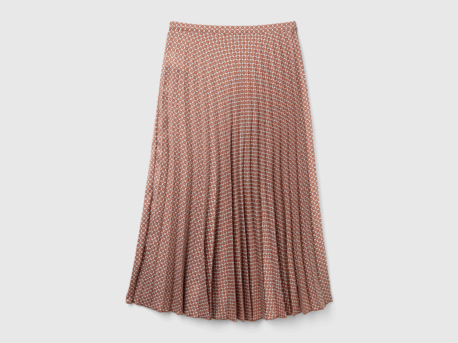 Gonna plissettata con fantasia geometrica da donna multi-color 2 | Benetton Outlet