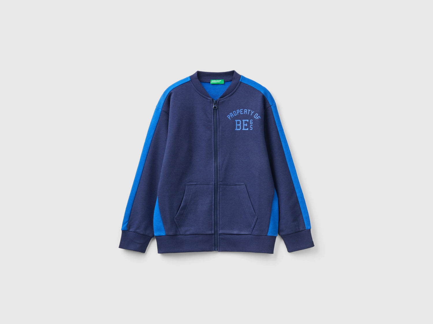Felpa con zip e stampa slogan da bambino multi-color | Benetton Outlet