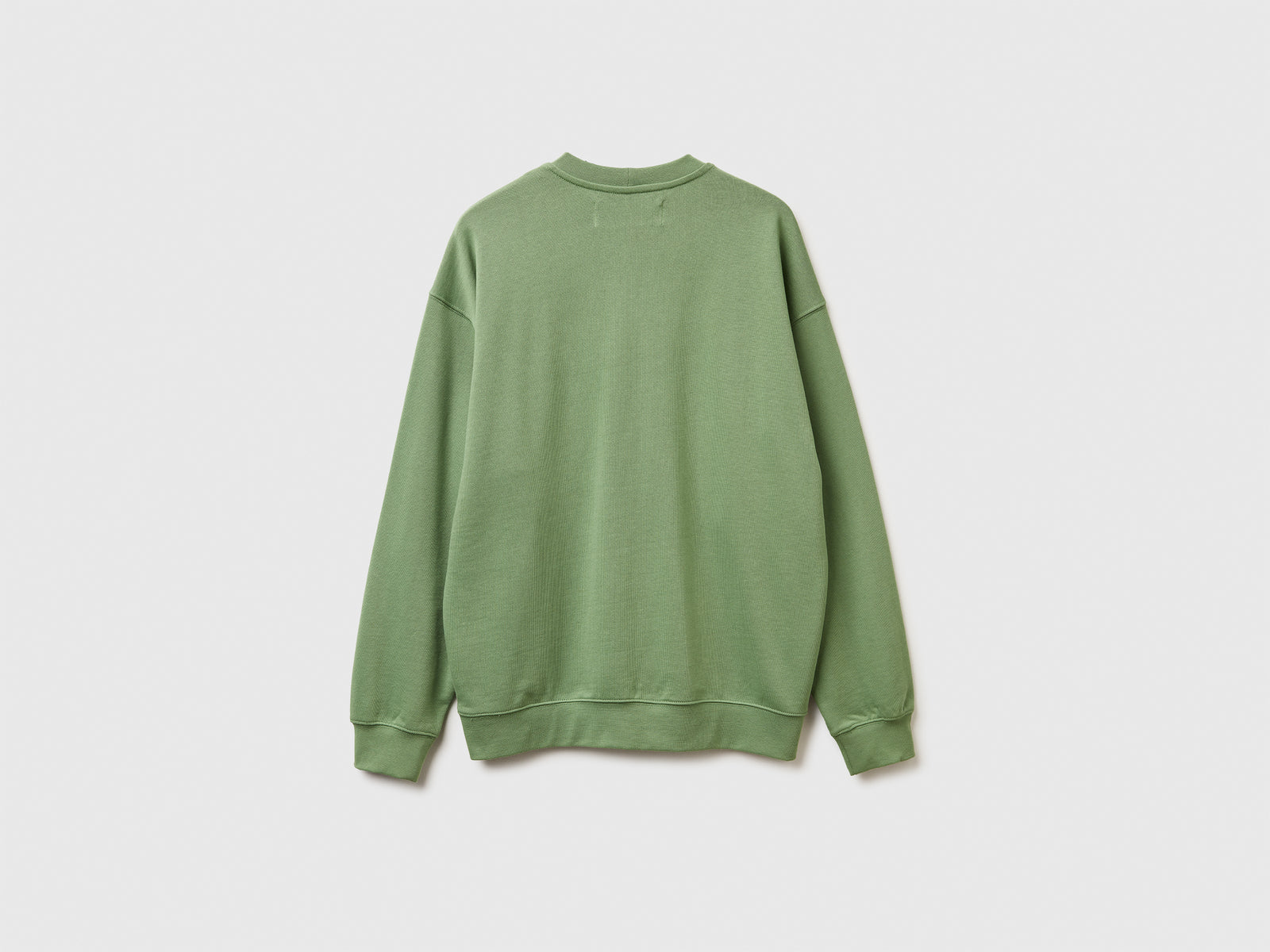 Felpa con patch logo da uomo verde militare 2 | Benetton Outlet