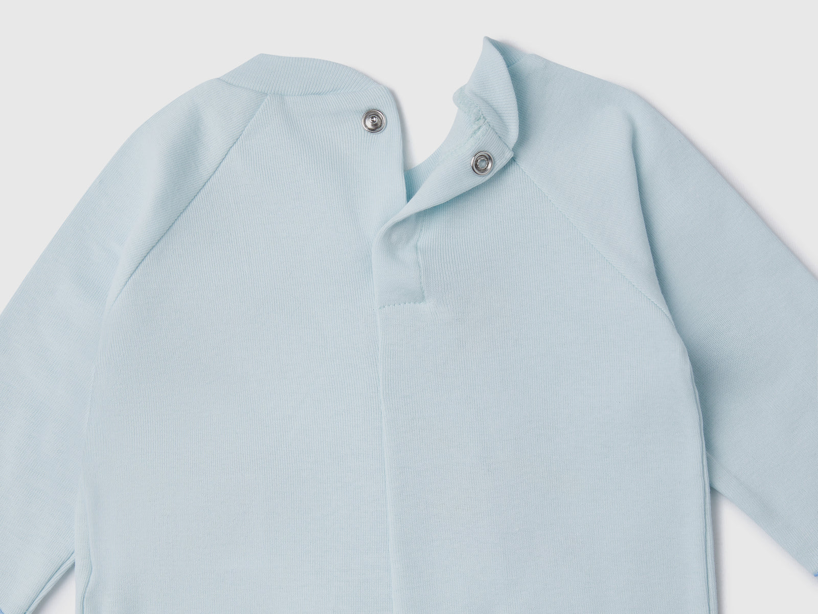 Tutina leggera e confortevole in puro cotone da neonato azzurro 2 | Benetton Outlet