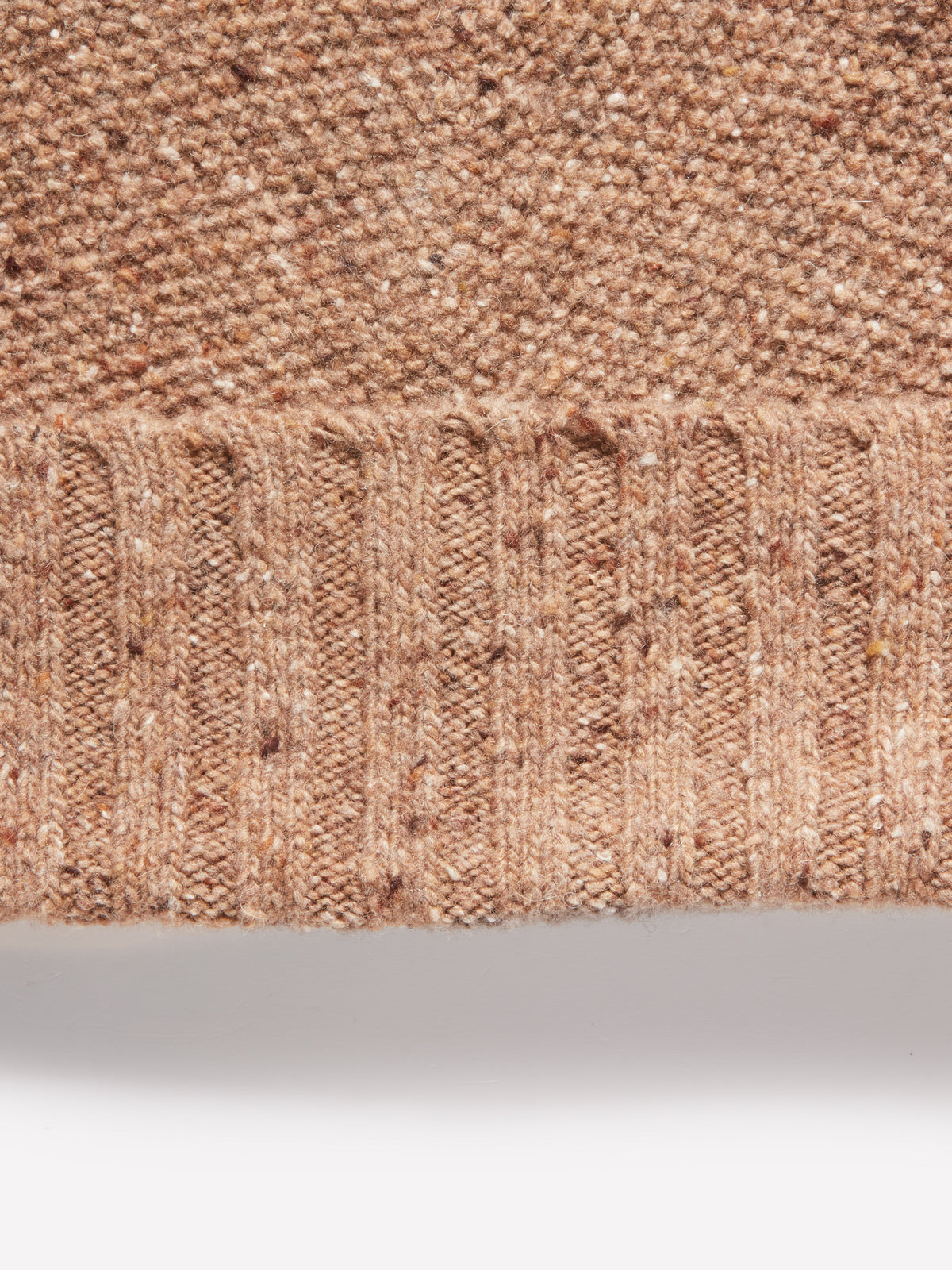 Brown knitted beanie