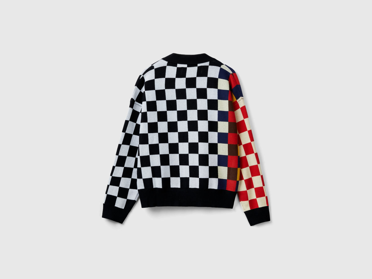 Cardigan a quadri