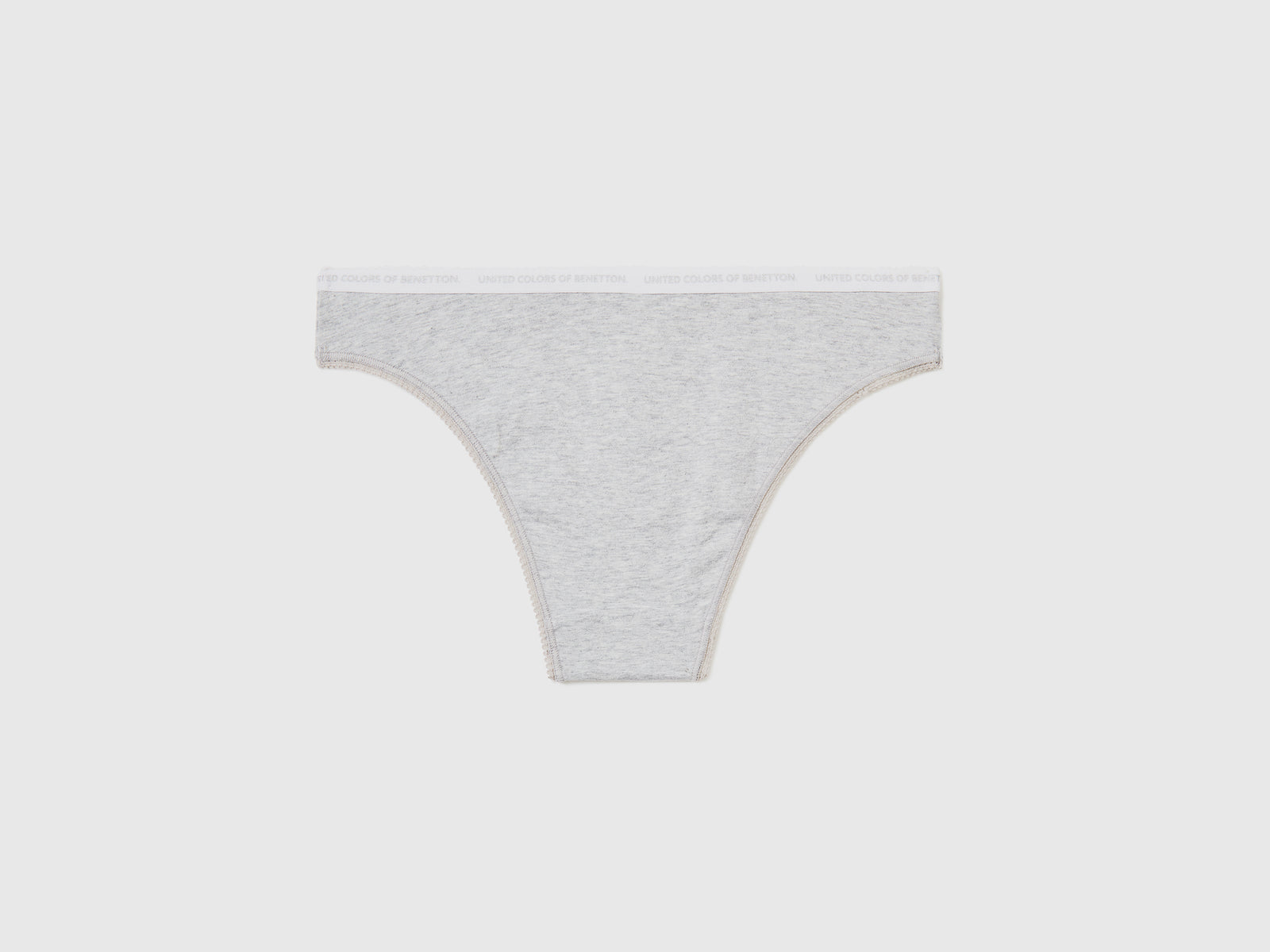 Slip in cotone biologico stretch da donna grigio chiaro 2 | Benetton Outlet
