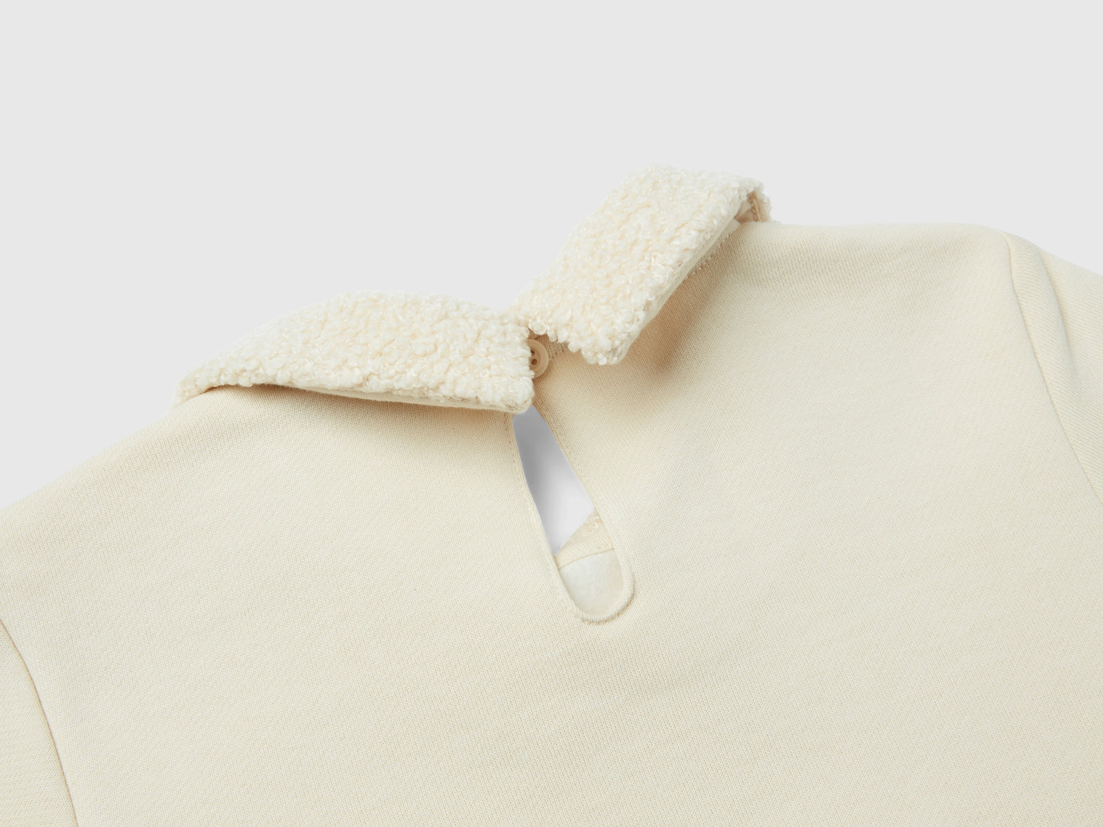 Abito in caldo misto cotone da bimba beige 2 | Benetton Outlet