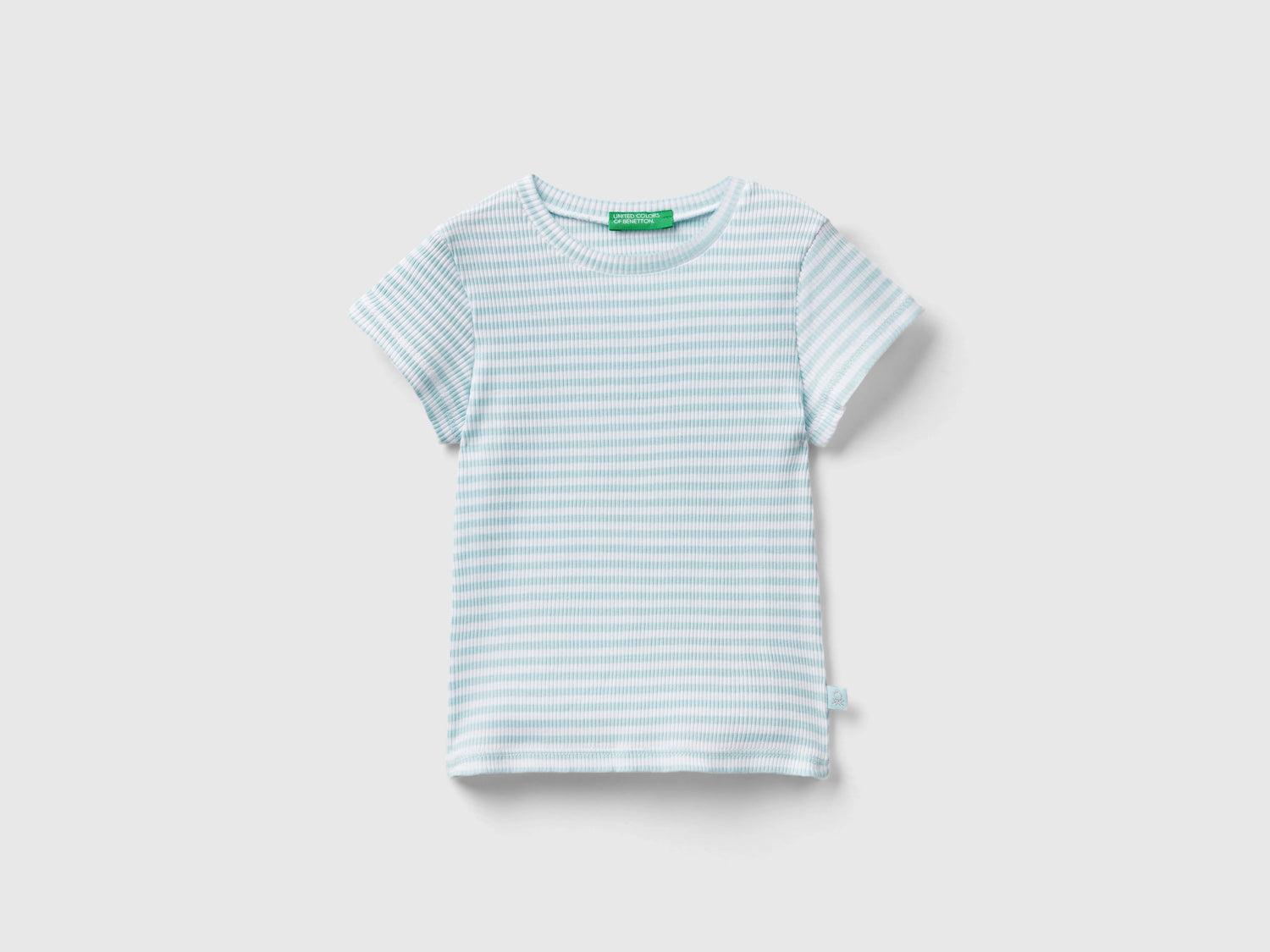 Maglietta slim fit a righe da bimba multi-color | Benetton Outlet