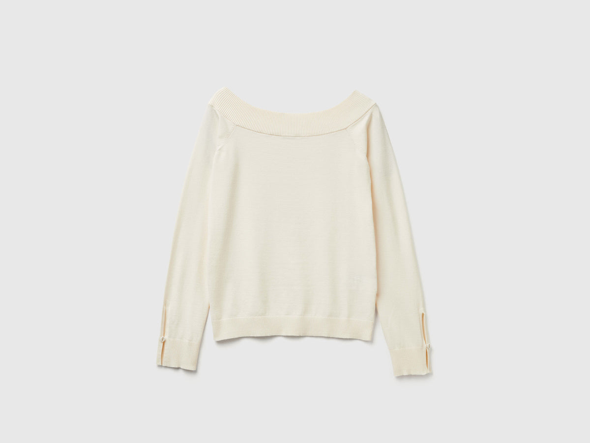 Maglia con scollo bardot