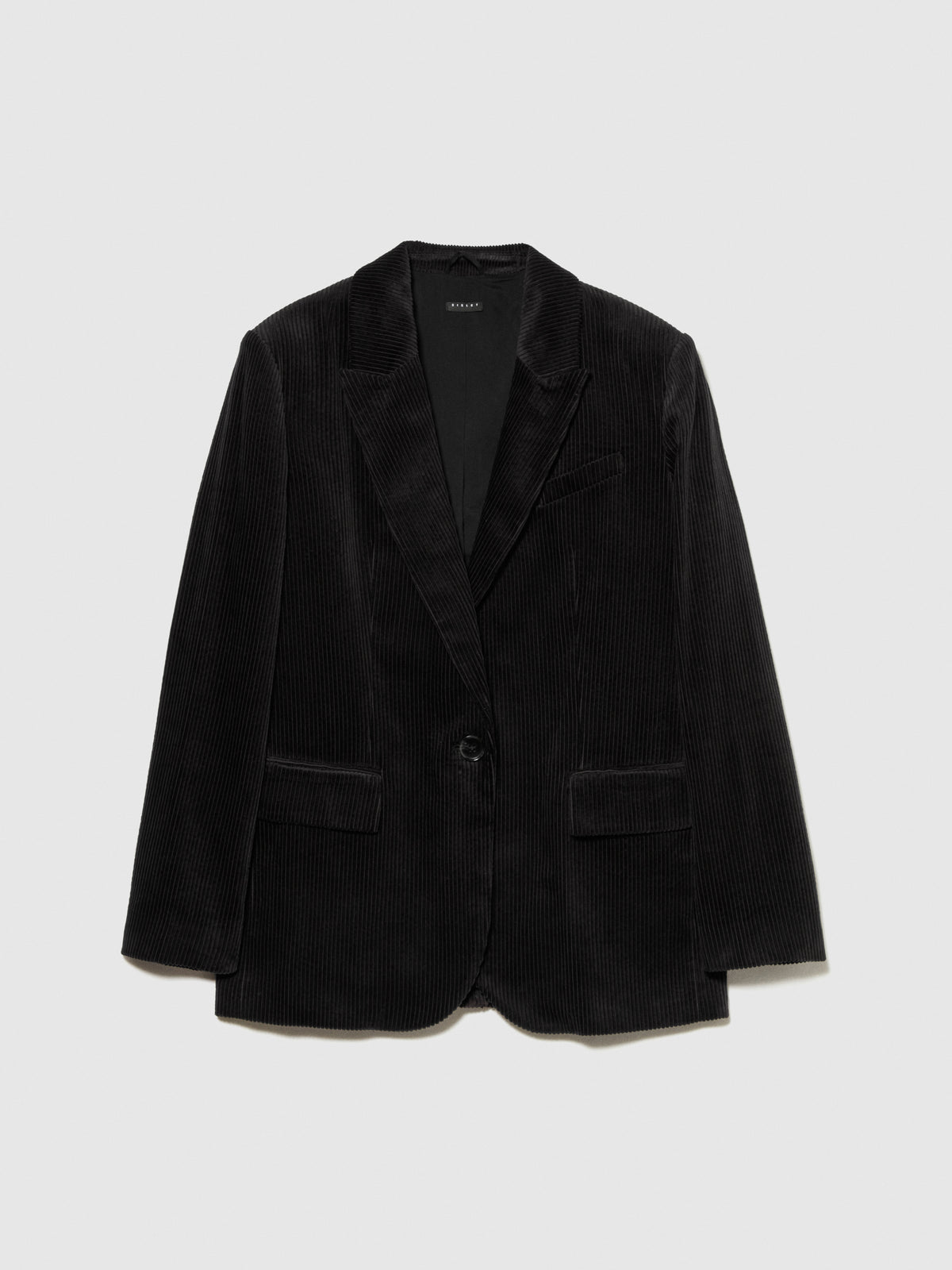 Blazer lungo in velluto a costine