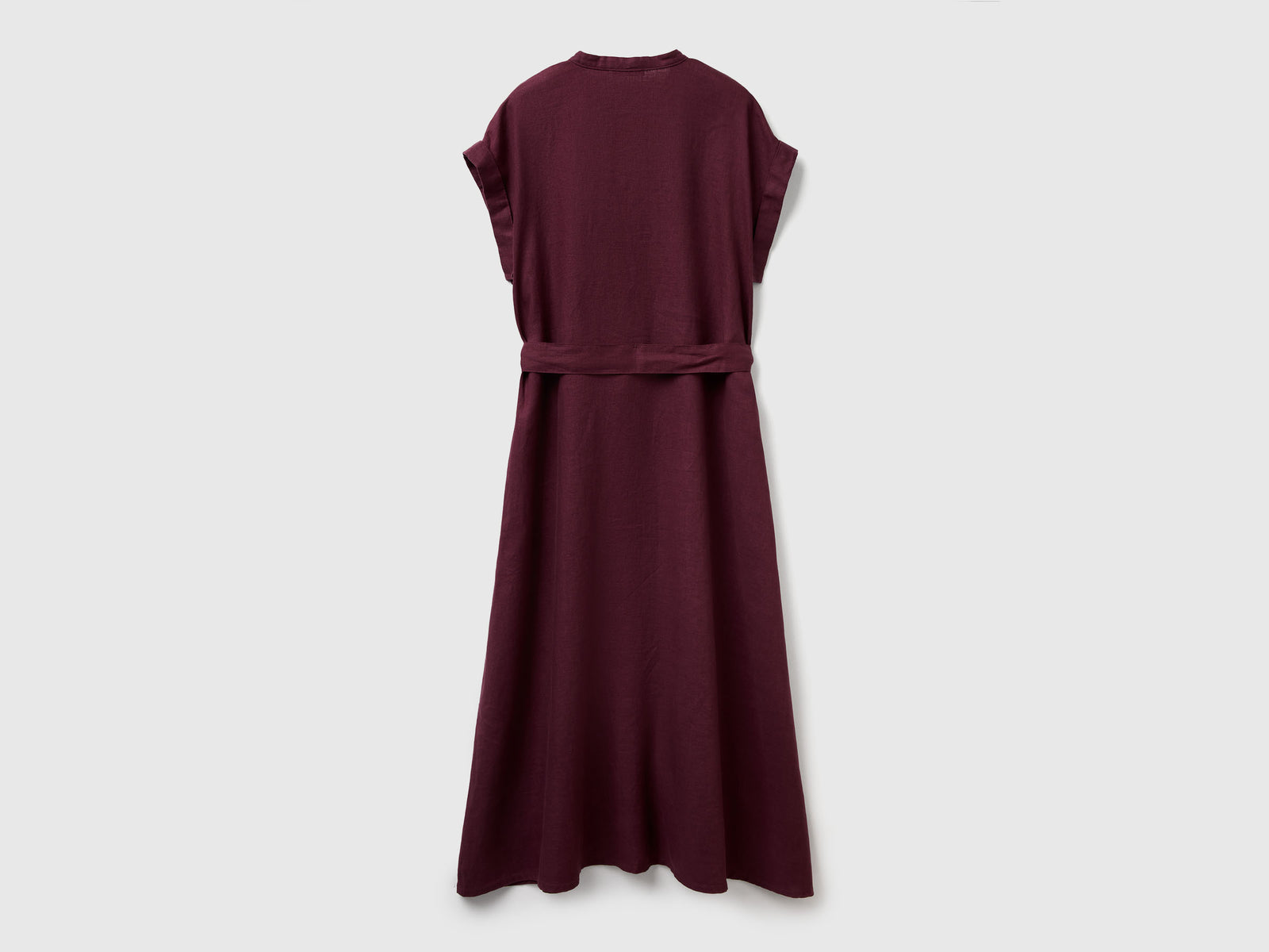 Vestito con fusciacca 100% lino da donna prugna 2 | Benetton Outlet