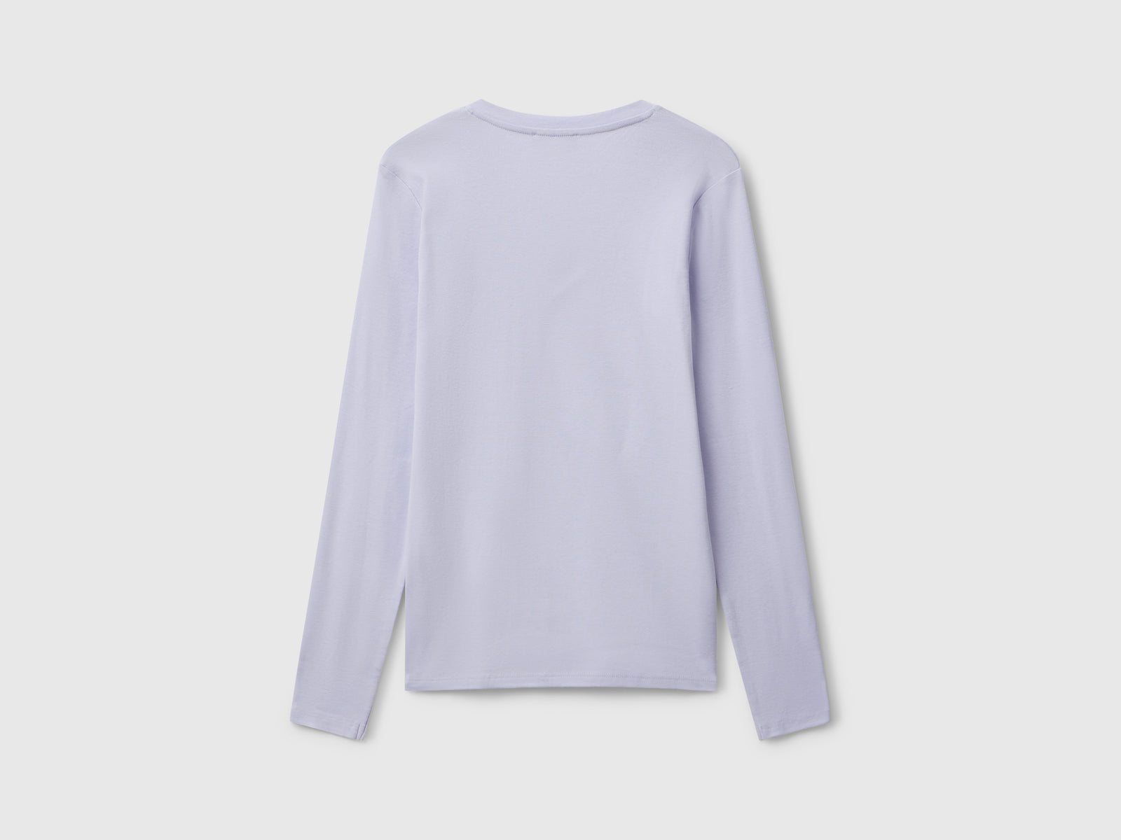 T-shirt  con scollo a V da donna lilla 2 | Benetton Outlet