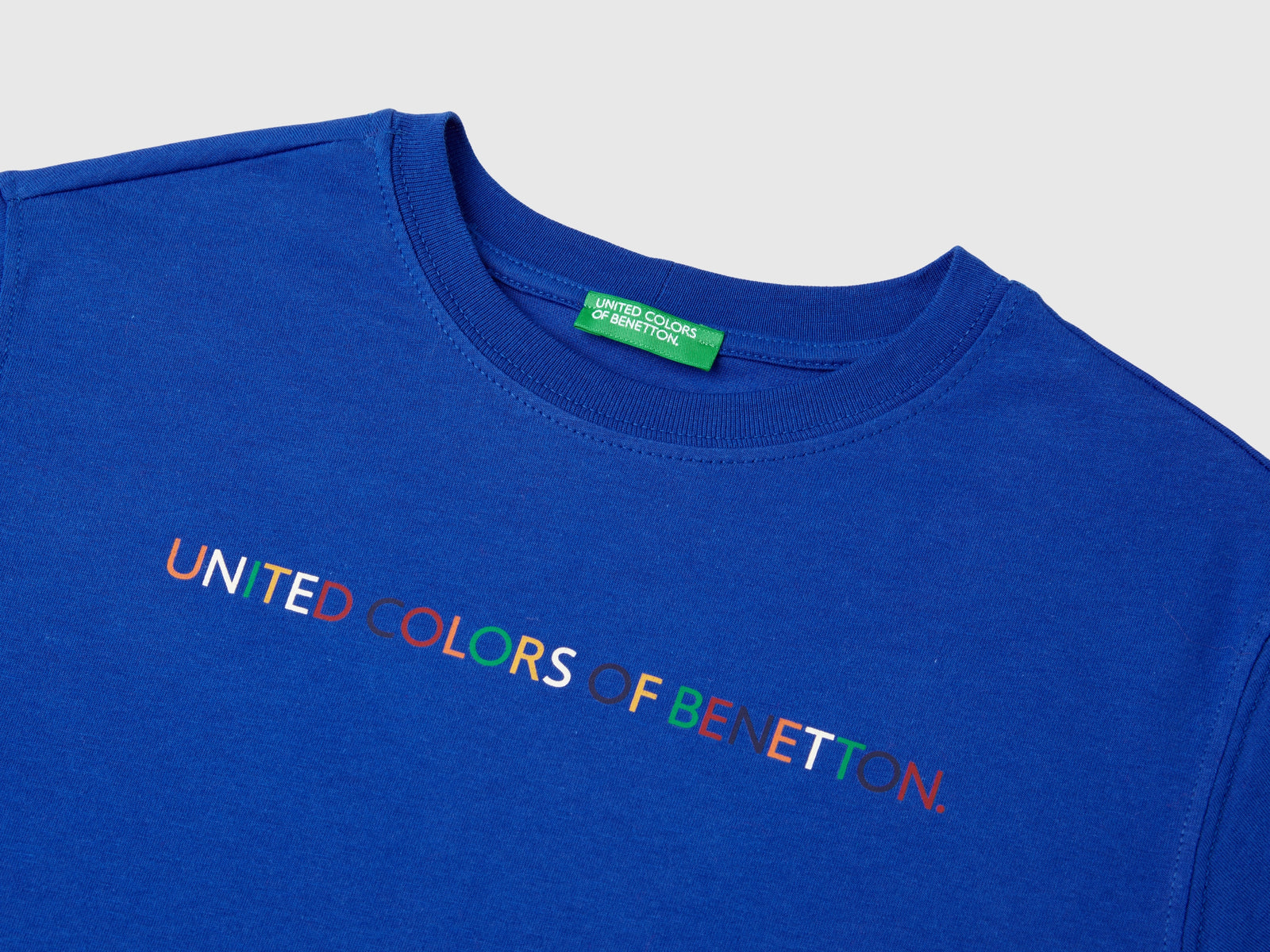 T-shirt manica corta 100% cotone bio da bambino bluette 3 | Benetton Outlet