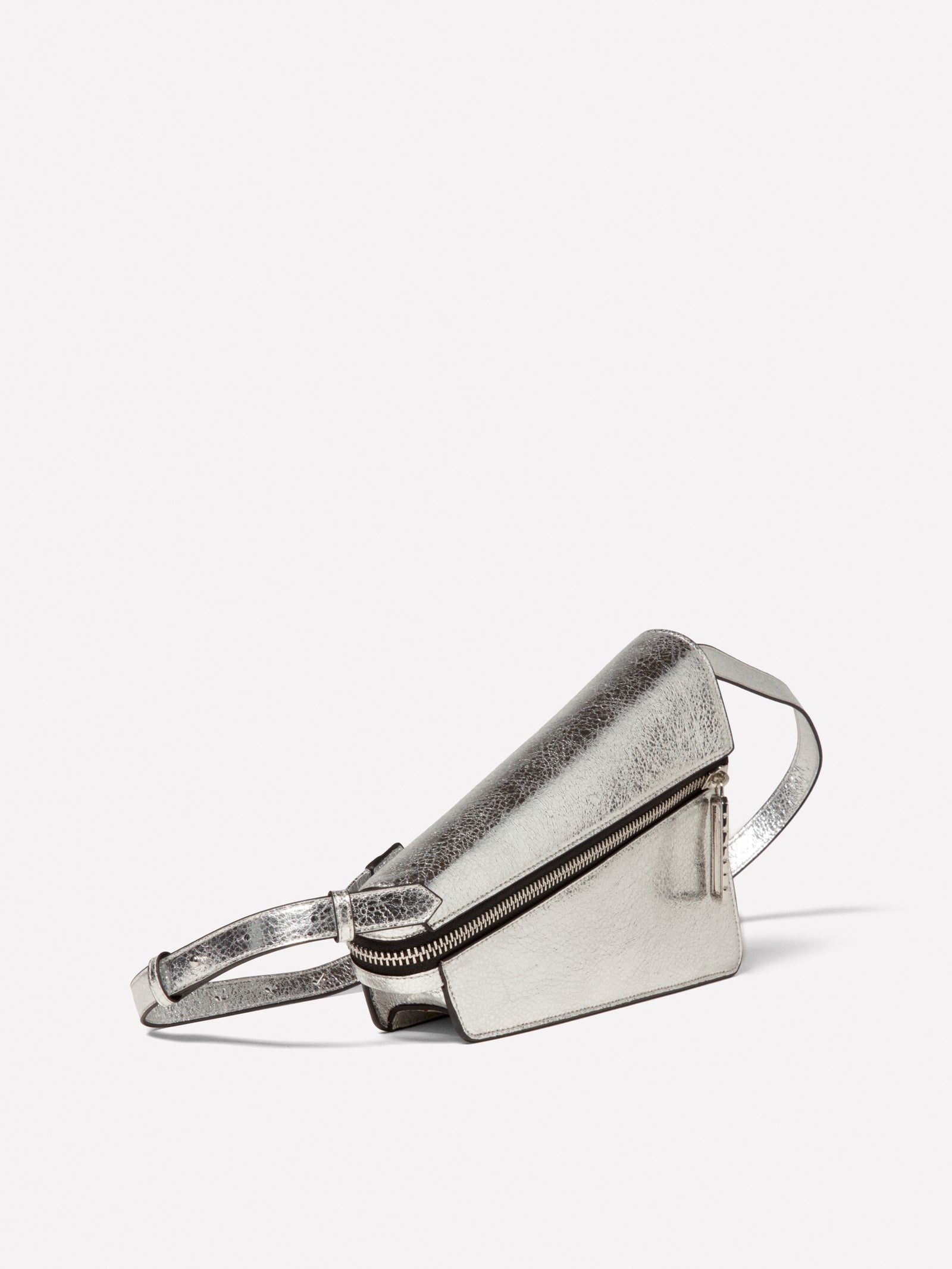 Borsa asimmetrica argentata con tracolla da donna argento 4 | Sisley Outlet