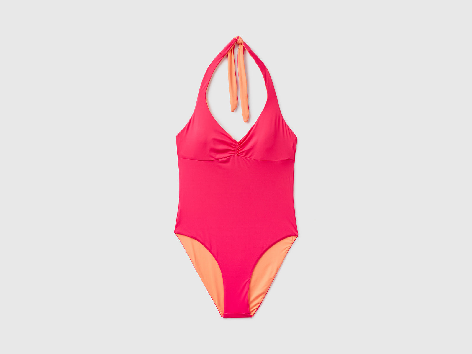 Costume intero reversibile in ECONYL® da donna fucsia | Benetton Outlet