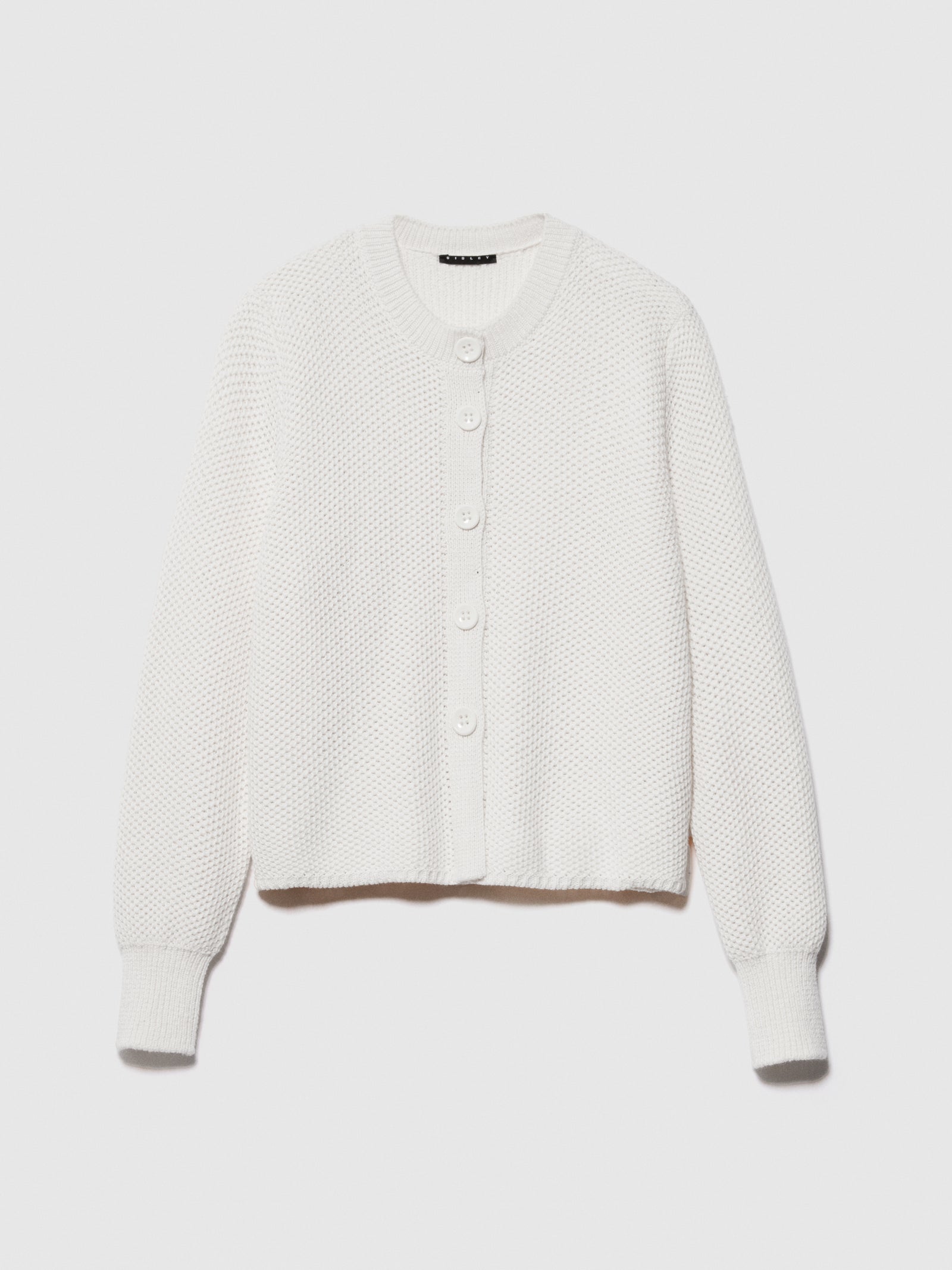 Cardigan con bottoni da donna bianco | Sisley Outlet