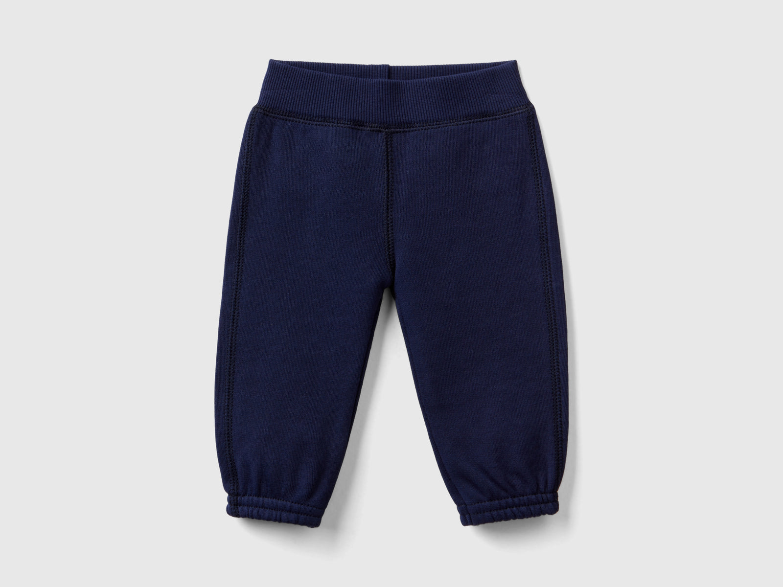 Pantaloni in felpa di cotone bio da neonato blu scuro | Benetton Outlet