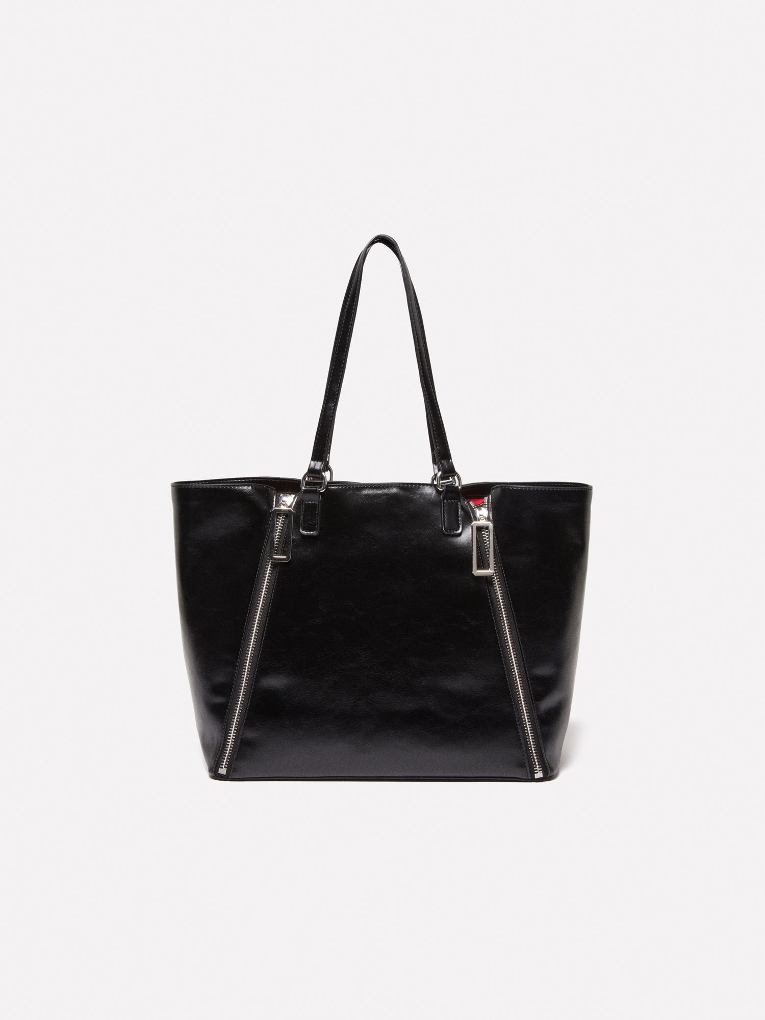 Shopper con cerniere da donna nero | Sisley Outlet