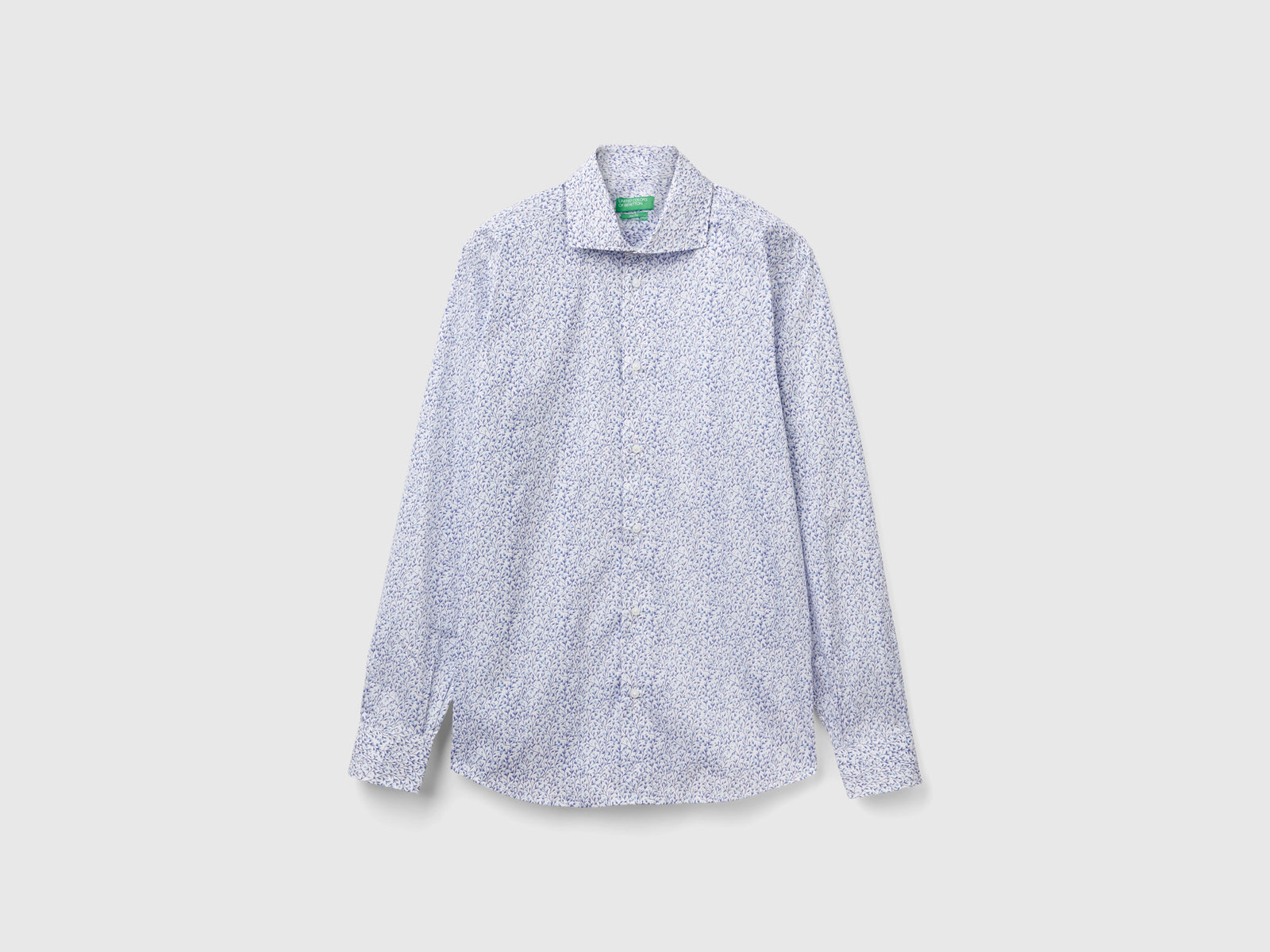 Camicia fantasia slim fit da uomo multi-color | Benetton Outlet