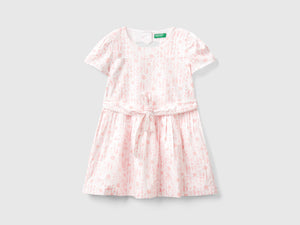 Vestito corto a righe e fiori
