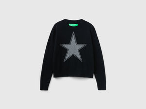 Maglia con stella in lurex