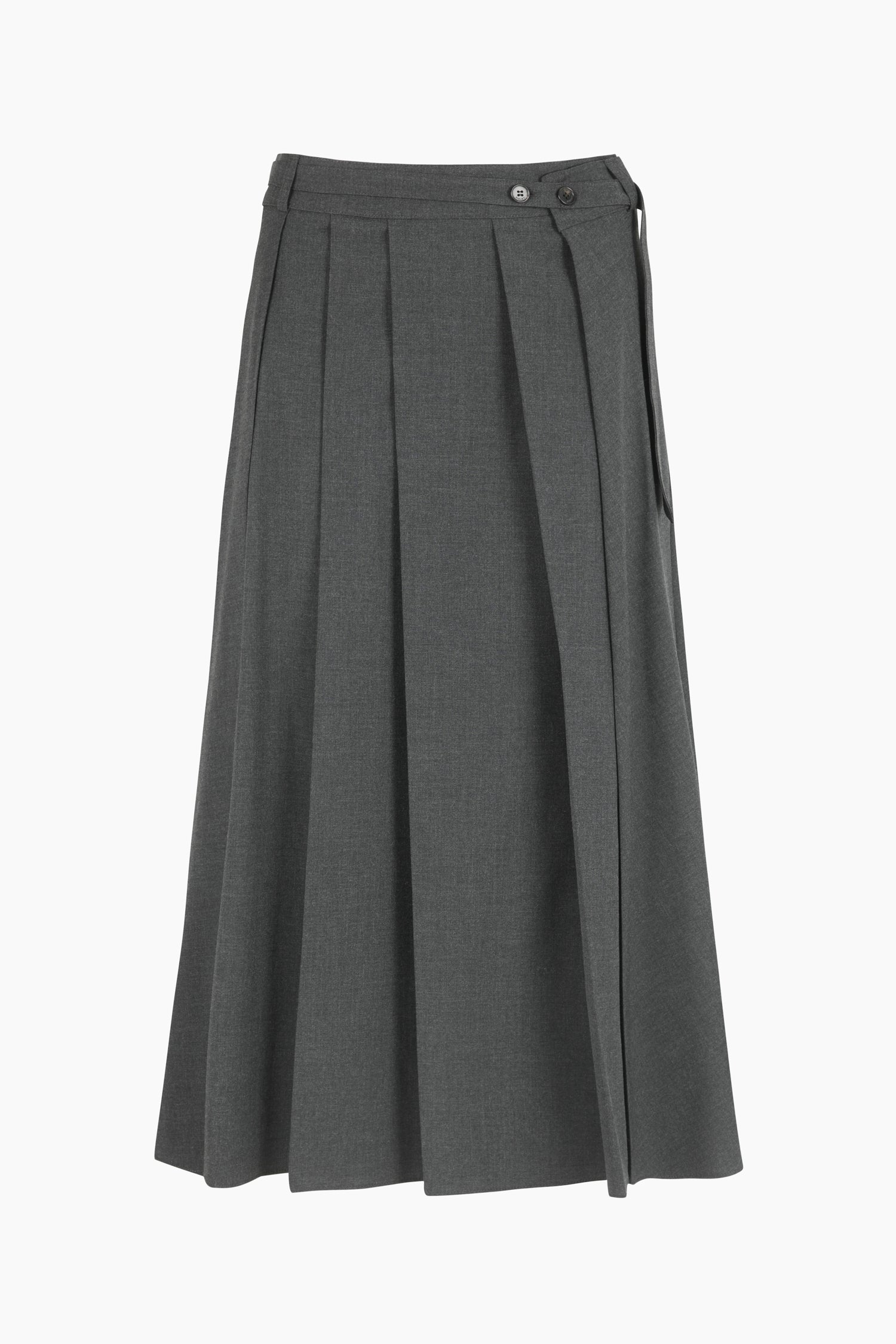 Maxi gonna con pieghe da donna grigio chiaro | Sisley Outlet