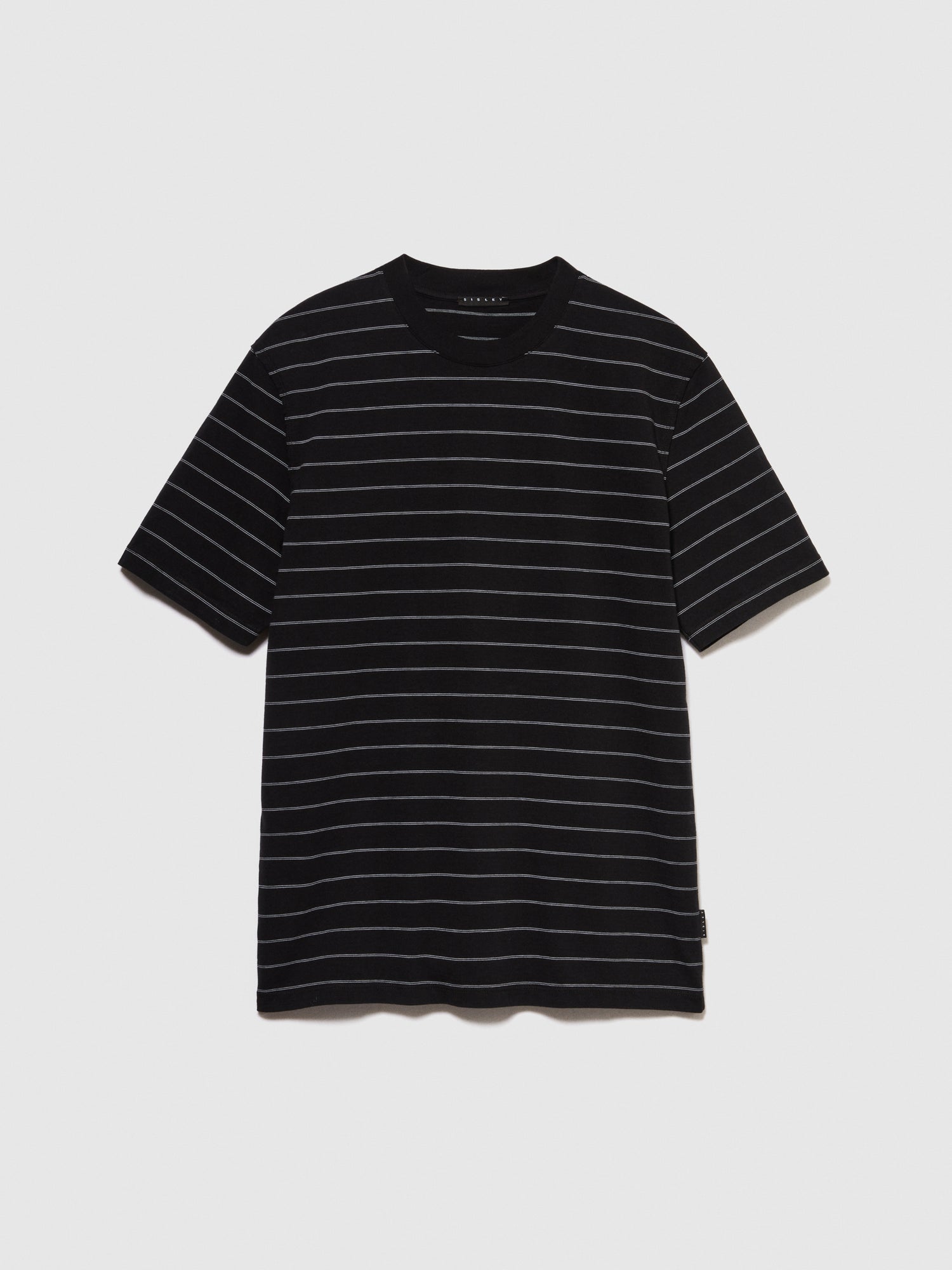 T-shirt a righe da uomo nero | Sisley Outlet