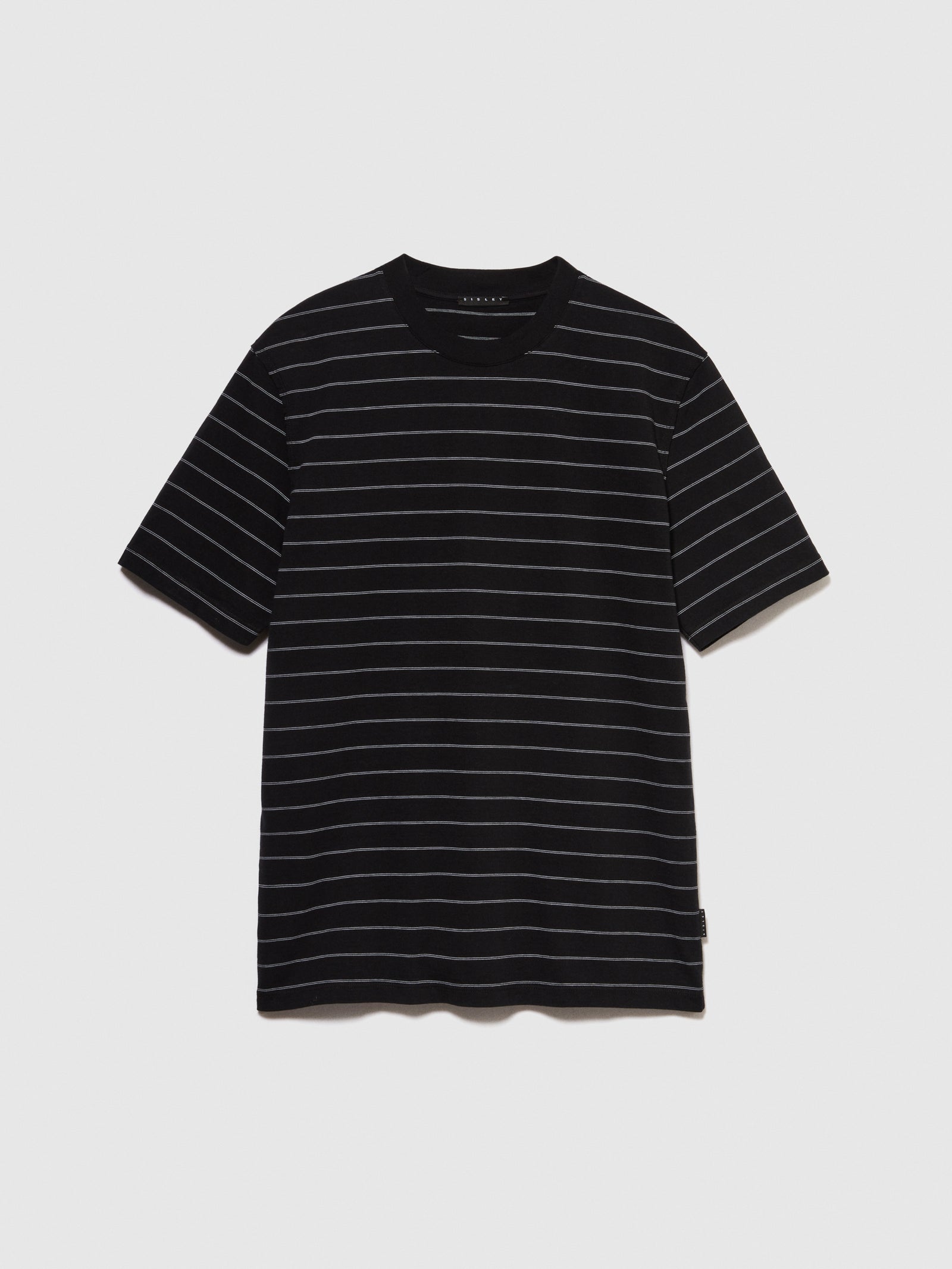 T-shirt a righe da uomo nero | Sisley Outlet