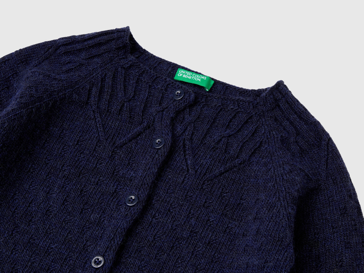 Cardigan con dettagli traforati