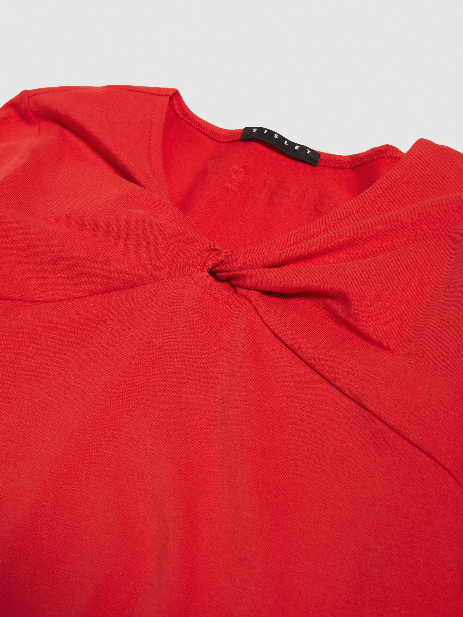 T-shirt con nodo da bambina rosso 3 | Sisley young Outlet