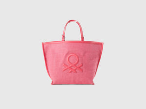 Tote bag effetto rafia
