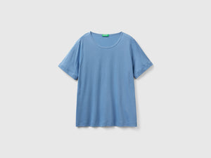 T-shirt celeste a manica corta
