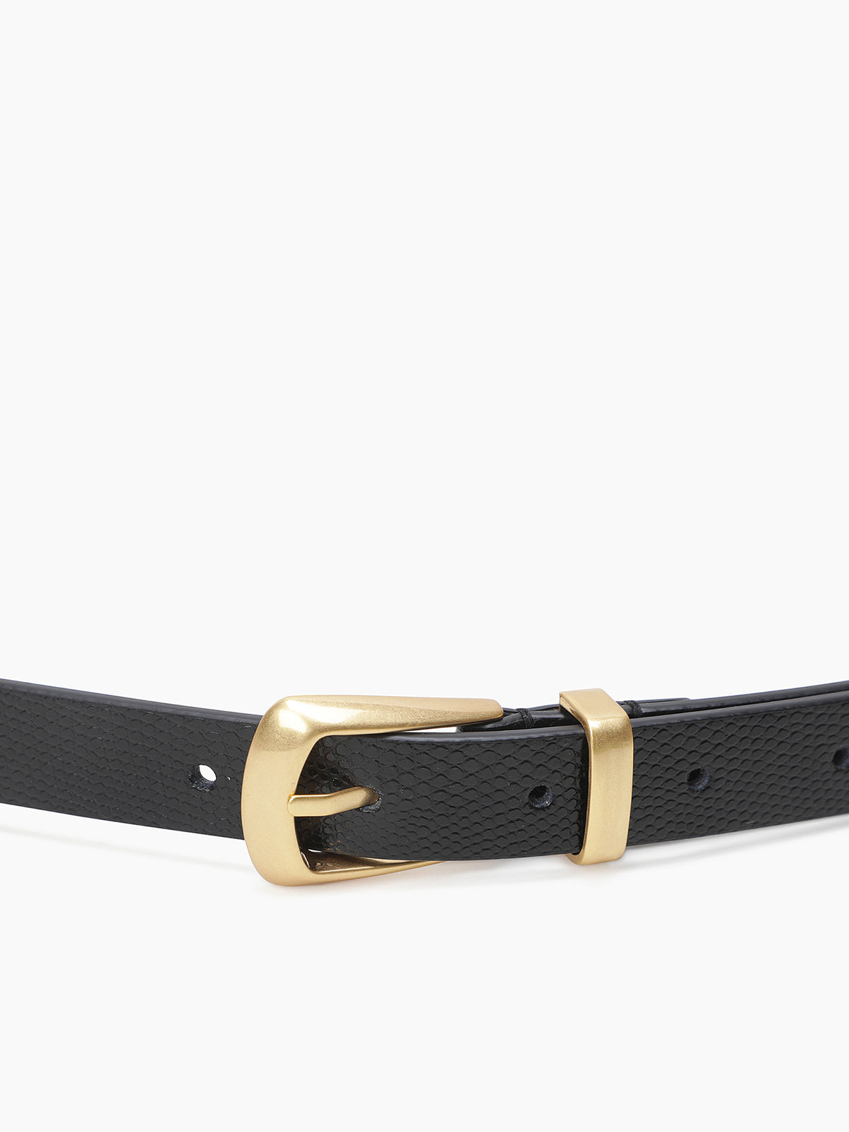 Cintura in pelle con dettagli gold