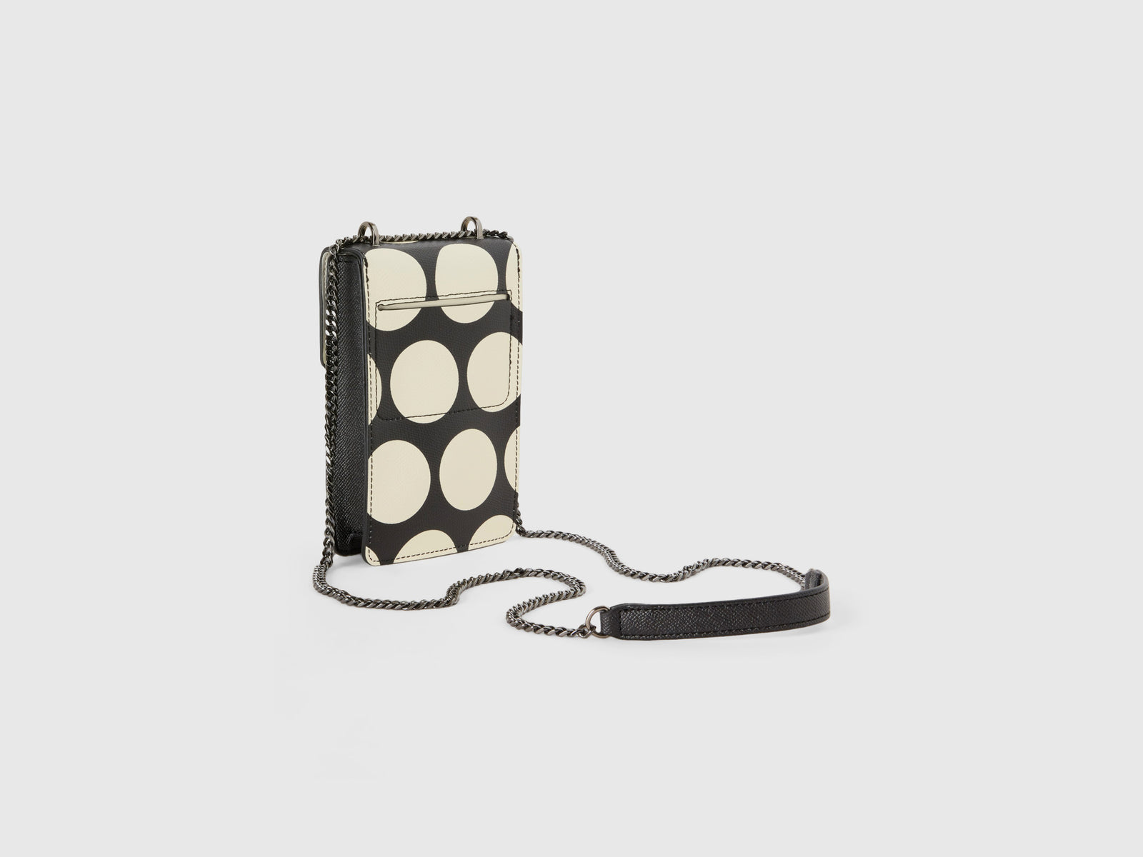 Portacellulare a pois da donna nero 2 | Benetton Outlet