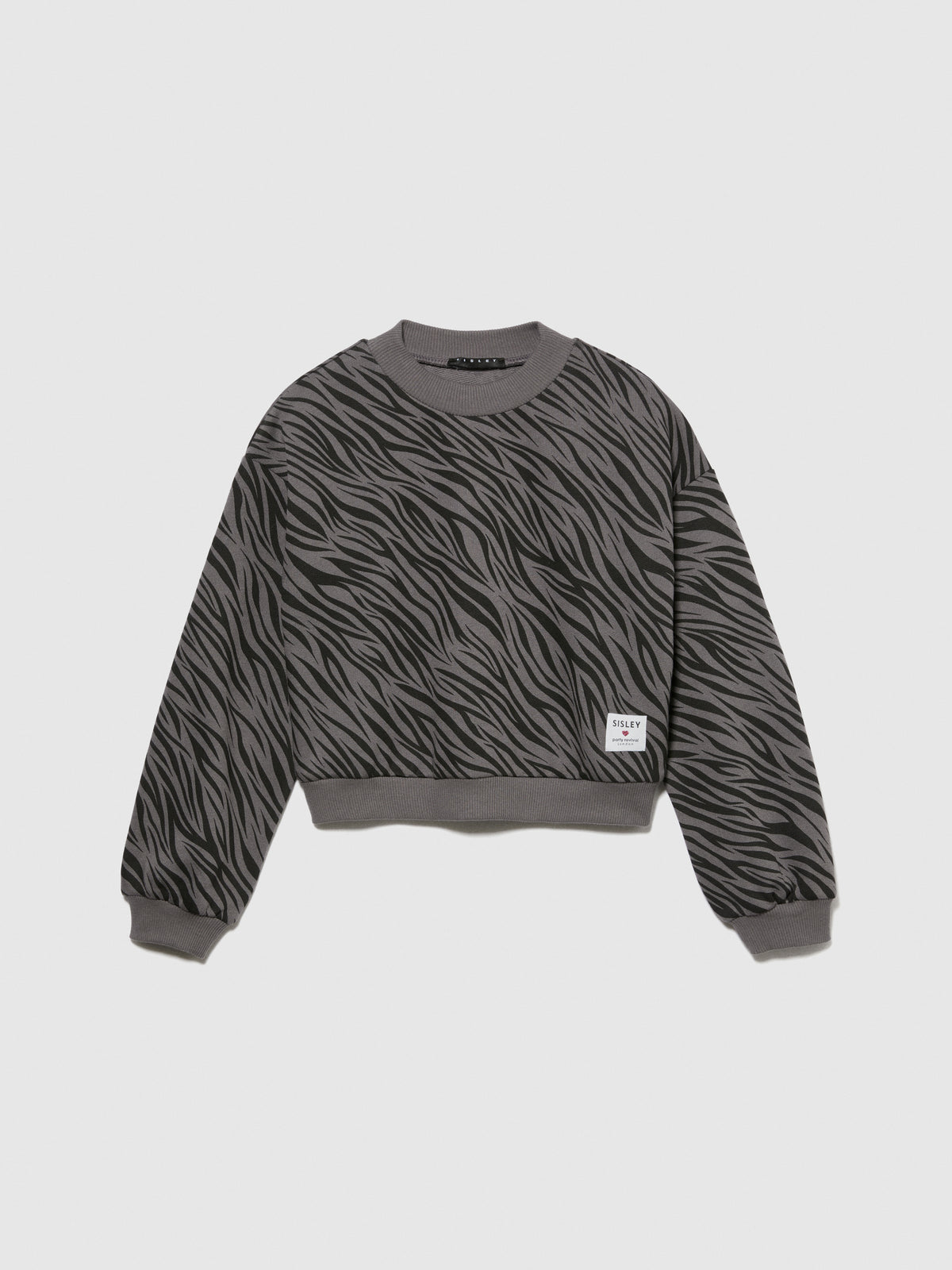 Felpa cropped animalier
