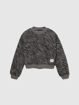 Felpa cropped animalier