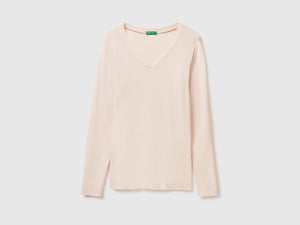 T-shirt in misto Modal e cashmere