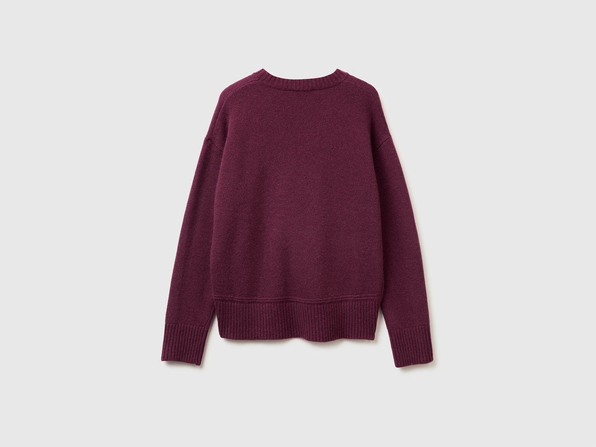 Maglia boxy fit in misto lana