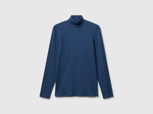 T-shirt a manica lunga con collo alto