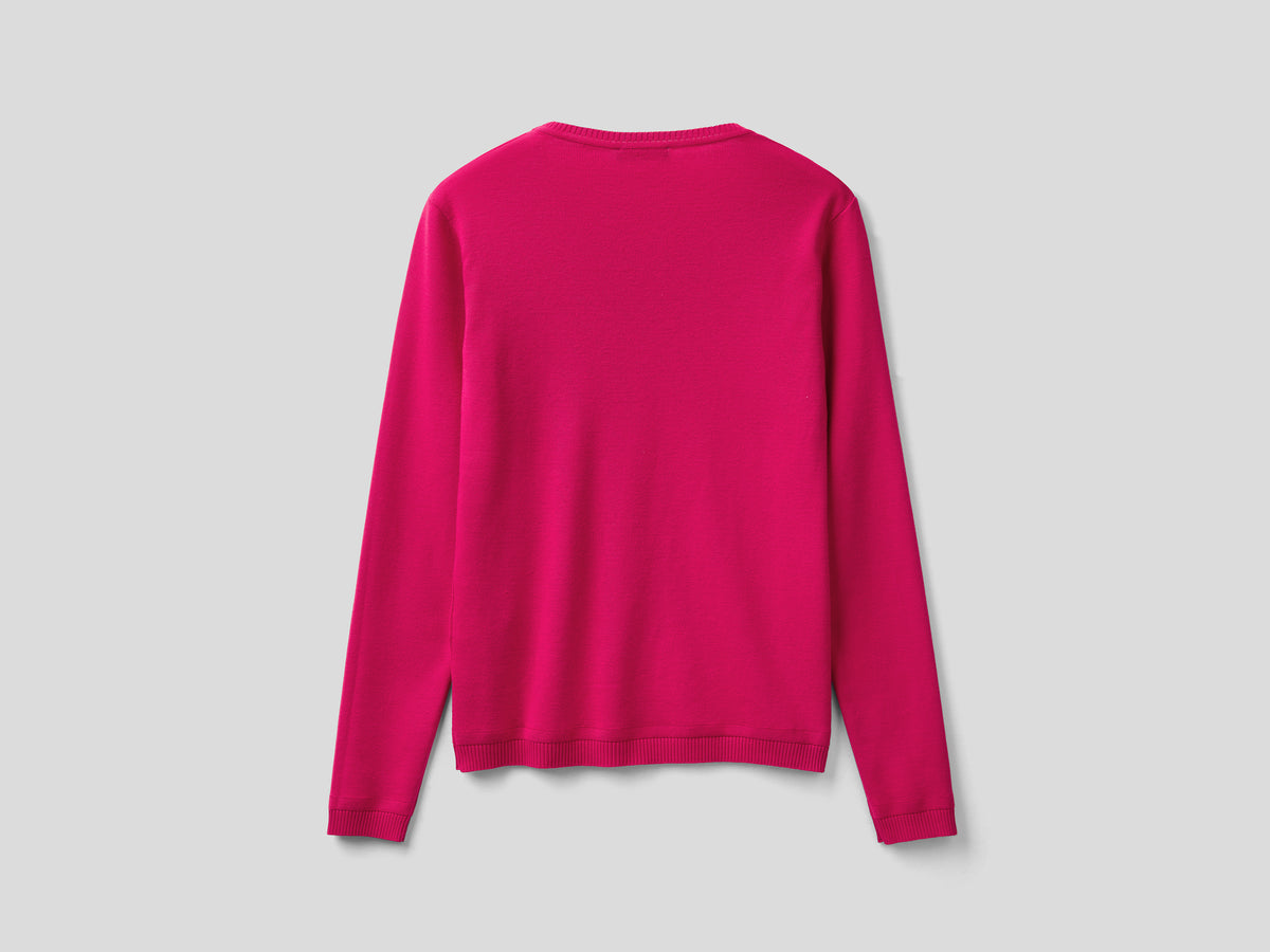Maglia girocollo in puro cotone