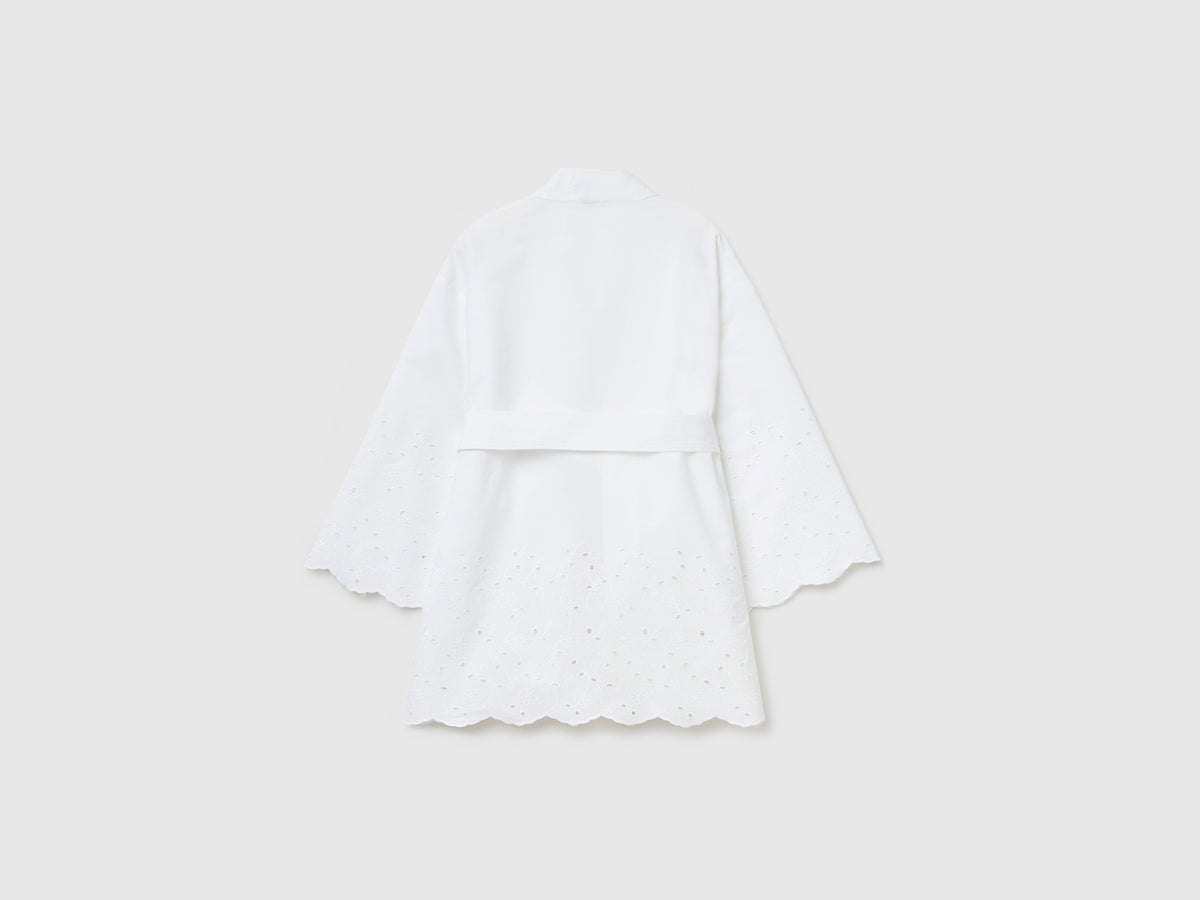 Giacca modello kimono in misto cotone dalla vestibilità morbida