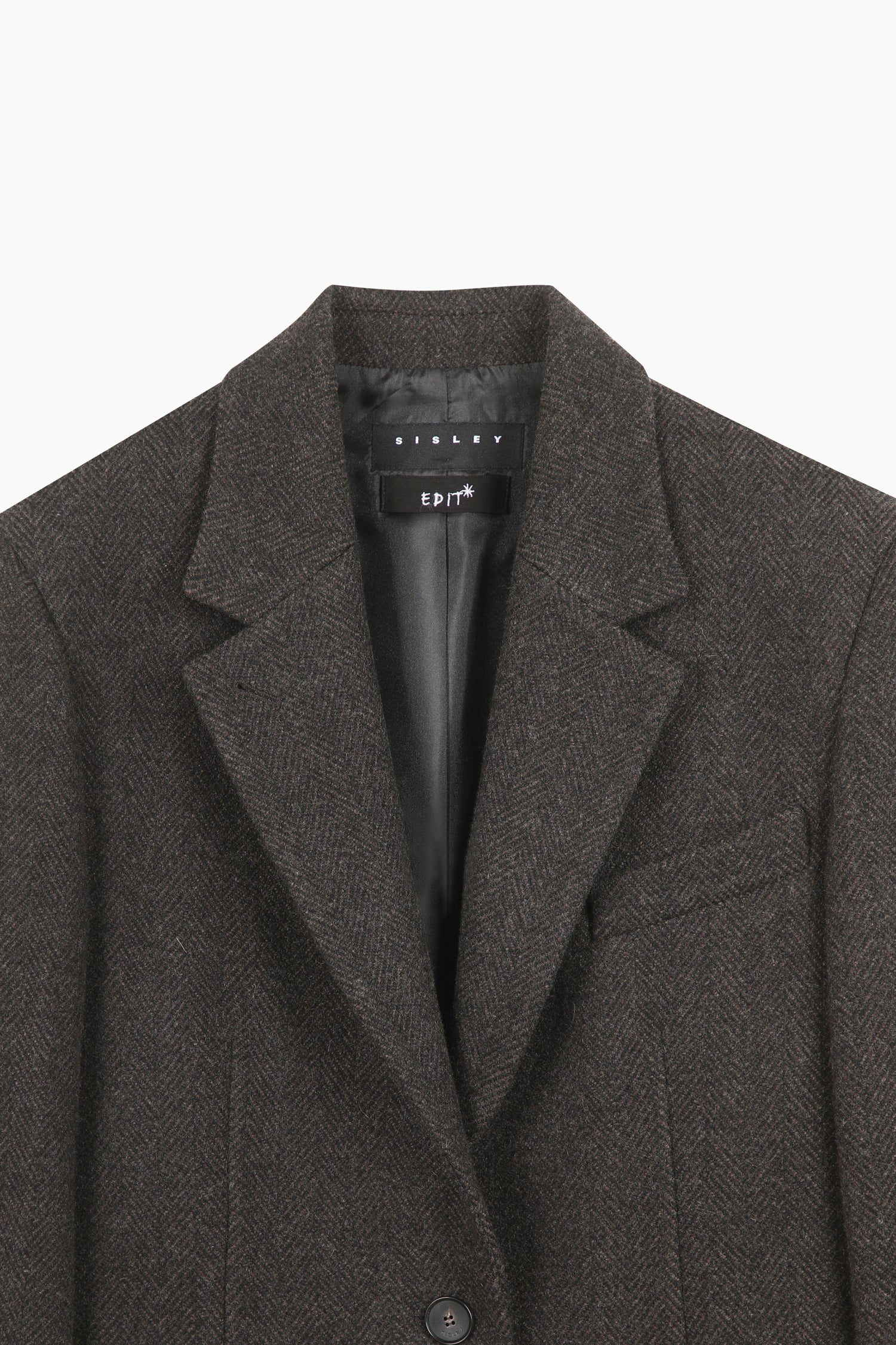 Blazer 100% lana da donna marrone scuro 3 | Sisley Outlet